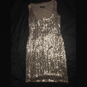 Gold Sequin Formal Dress